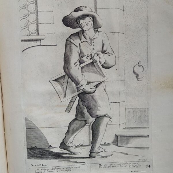 Mitelli Giuseppe Maria, Arti e Mestieri per la via, Muratore, 1660