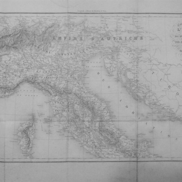 Carta dell' Italia Settentrionale, 1836