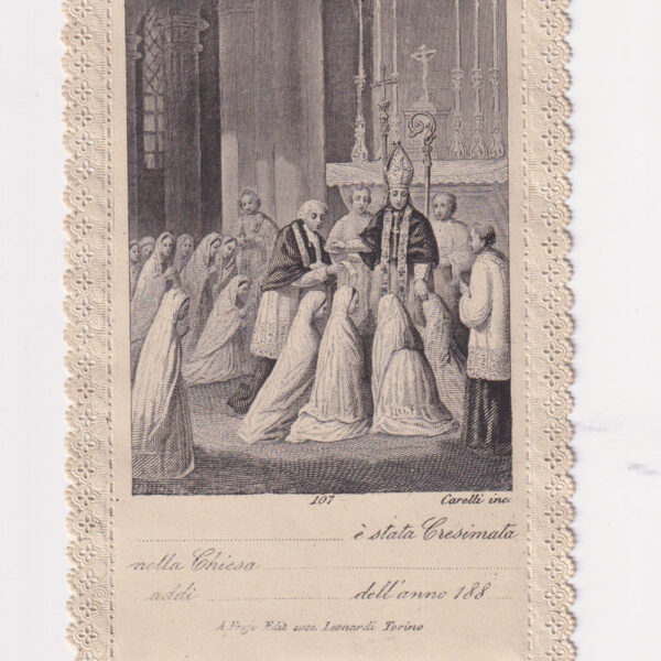 Consacrazione, Cresima, 1880