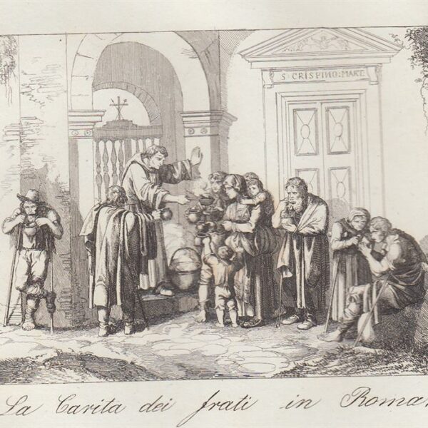 La Carità dei Frati, B. Pinelli, 1840