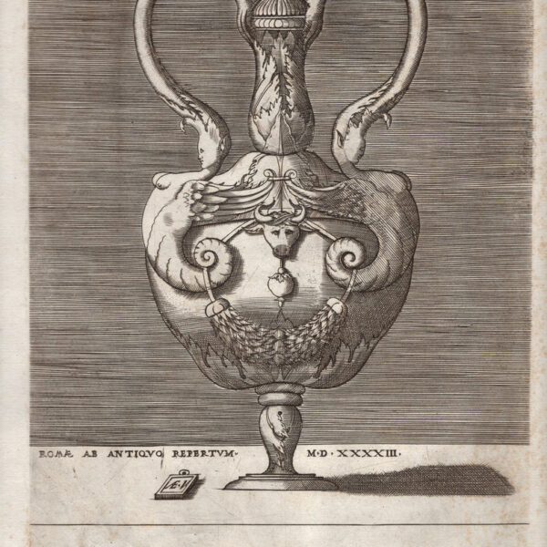 Enea Vico (1523-1567) - Vaso con manici a forma di cigno, 1543