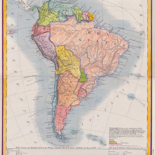 Mappa del Sudamerica, 1869