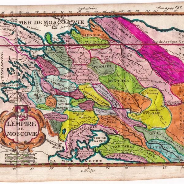 Matthieu Ogier, Mappa degli stati Russi, Mosca, 1700