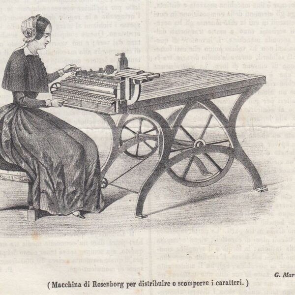 Macchina per comporre i caratteri, 1842