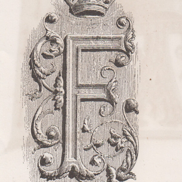 Monogramma, Lettera F, 1882