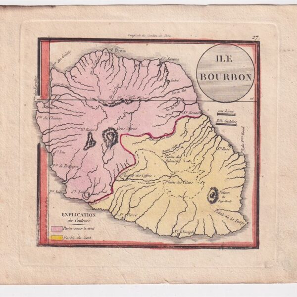 Mappa della Isola Bourbon, 1821