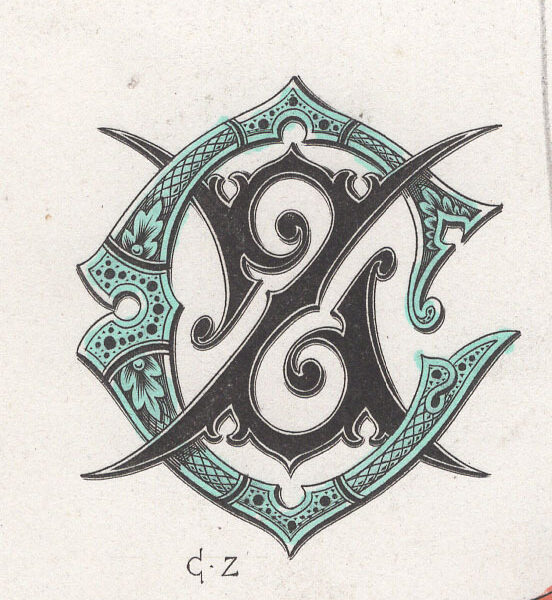Cifre CZ intrecciate, 1881