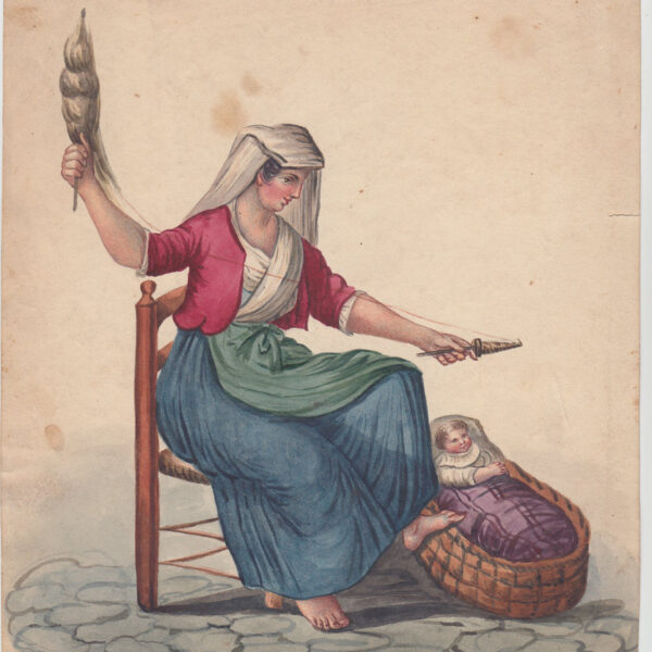 Donna di Chiaia, Acquarello, XIX secolo