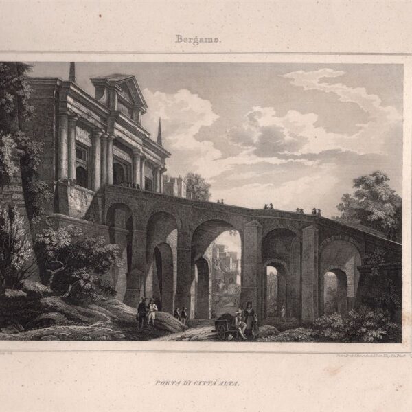 Bergamo, Porta di Città Alta, 1860