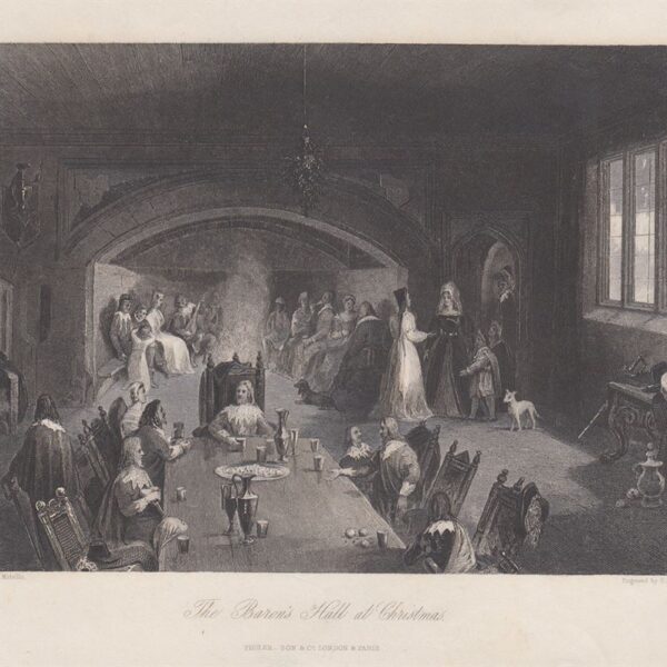 Sala dei baroni a Natale, 1850