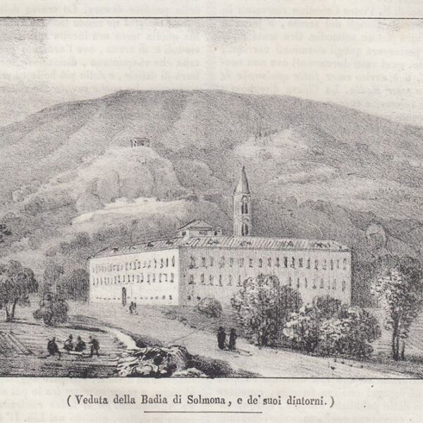 Sulmona, Veduta della Badia, 1840