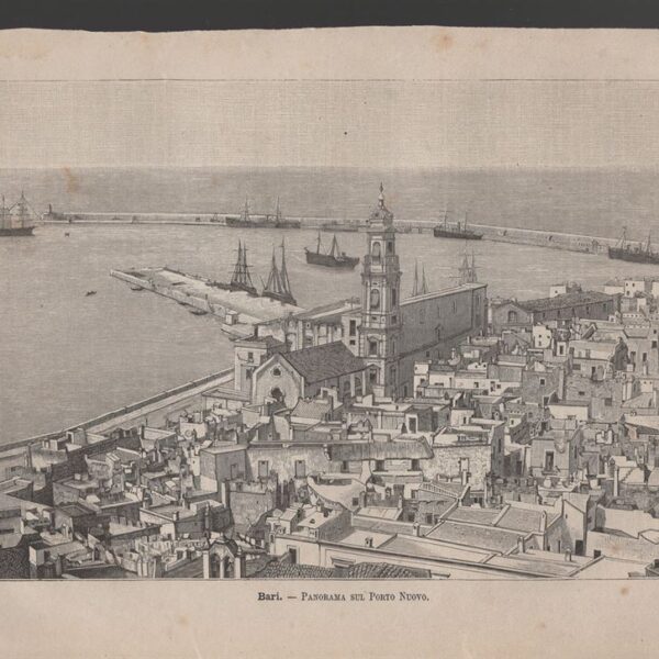 Bari, Panorama sul Porto Nuovo, 1890