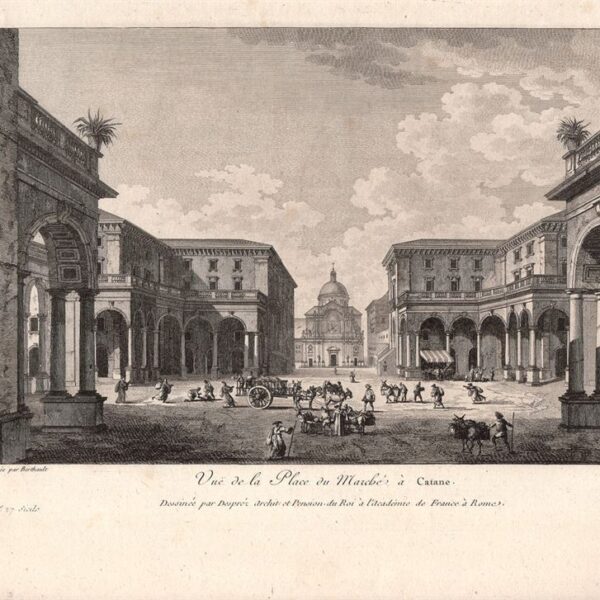 Catania, Piazza del Mercato, Saint-Non, 1781-86