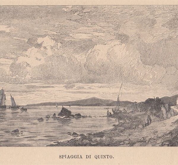 Spiaggia di Quinto, Genova, 1875