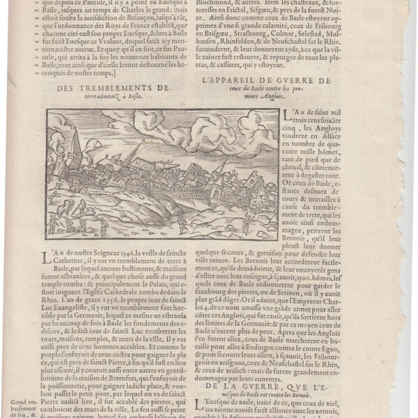 1575 Cosmografia Universale, Terremoto di Basilea nel 1356