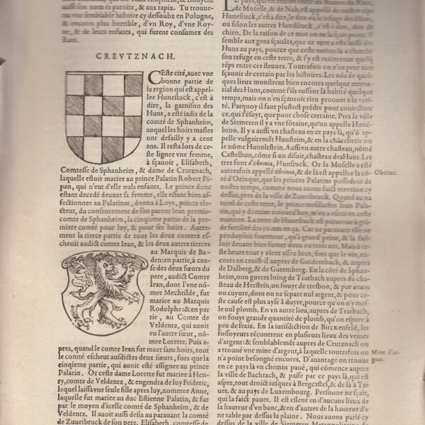 1575 Cosmografia Universale, Stemma di Kreuznach