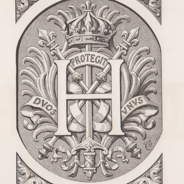 Monogramma, Lettere H e O, 1882