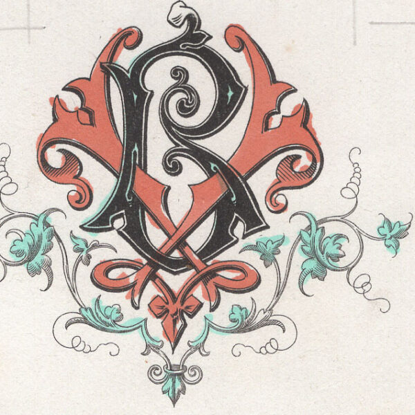 Iniziali BV intrecciate, 1881