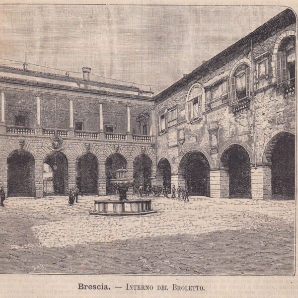 Brescia, Interno del Broletto, 1890