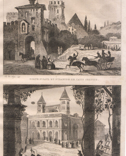 Roma, Piramide, San Giovanni in Laterano, 1834