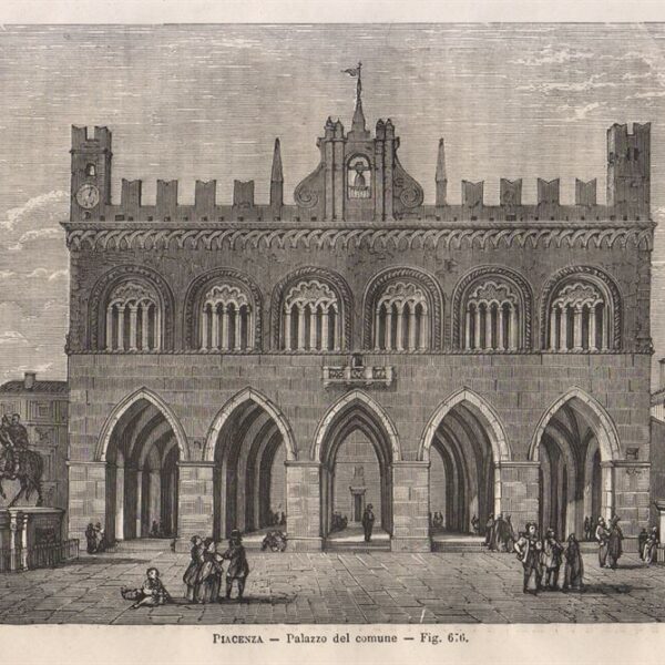 Piacenza, Palazzo del Comune, 1865
