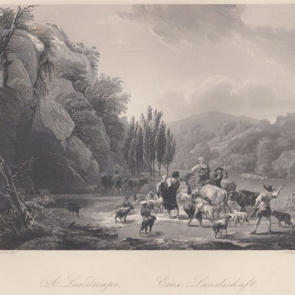 Paesaggio, N. Berghem, 1840-50