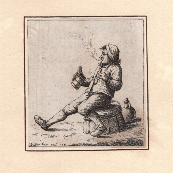 David Deuchar (1743-1808), Uomo che fuma e beve da A. Ostade