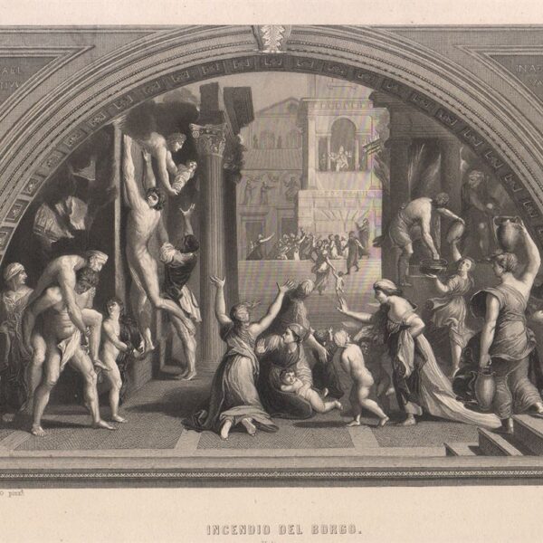 Incendio del borgo, Raffaello Sanzio,1850