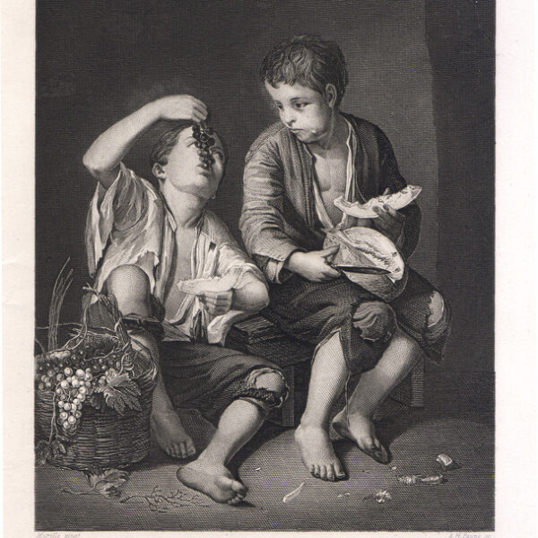 Ragazzi che mangiano frutti, Murillo, 1850