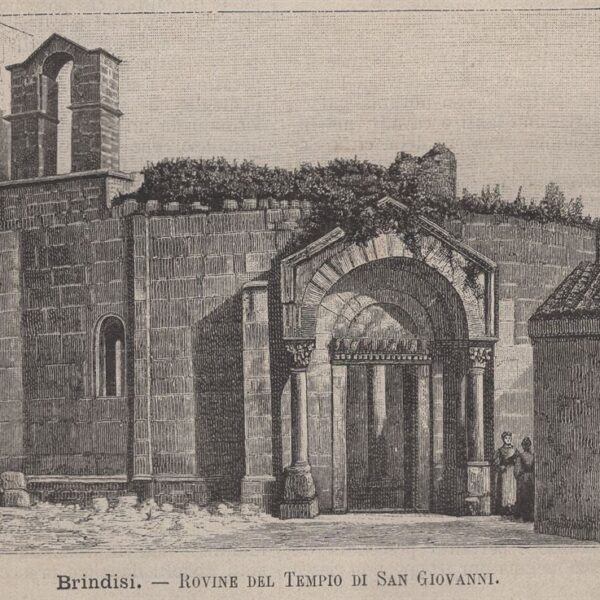 Brindisi, Rovine del tempio di San Giovanni, 1890