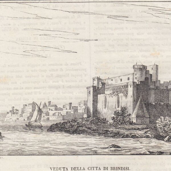 Veduta della città di Brindisi, 1837