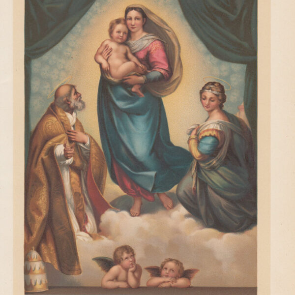 Vergine sistina Cromolitografia