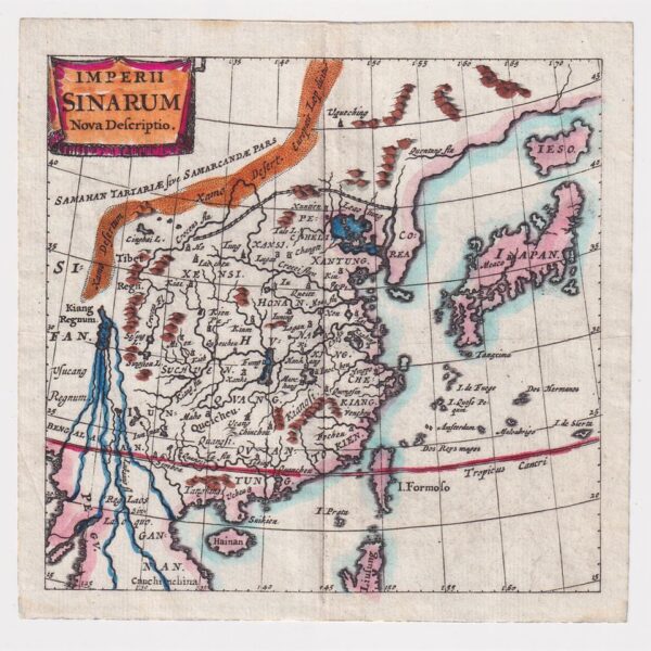 Philippus Cluverius (1580-1622), Mappa della Cina, 1686