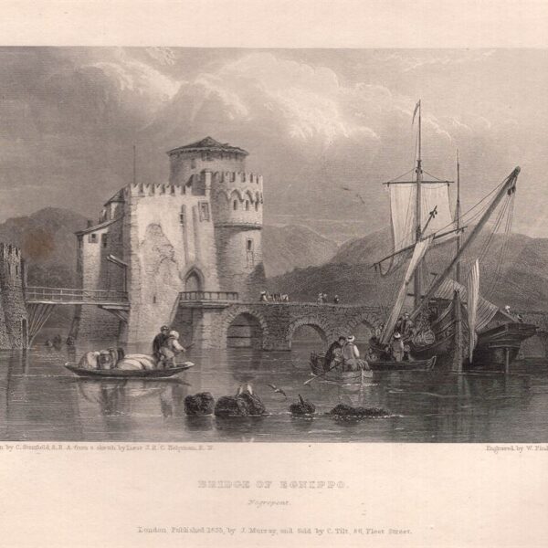 Negroponte, Grecia, Bridge of Egnippo, 1850
