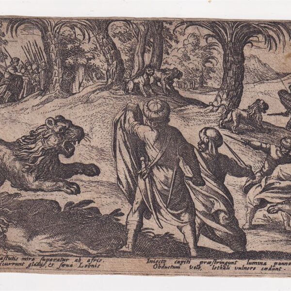 Antonio Tempesta (1555-1630), Caccia al leone, 1590