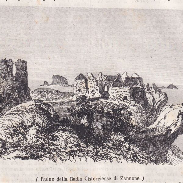 Rovine di Zannone, Ponza, 1856