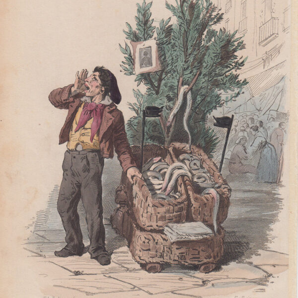 Filippo Palizzi, Venditore di Capitoni, De Bourcard, 1853