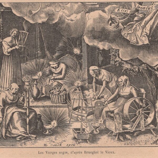 Le Vergini Sagge, xilografia dell'800