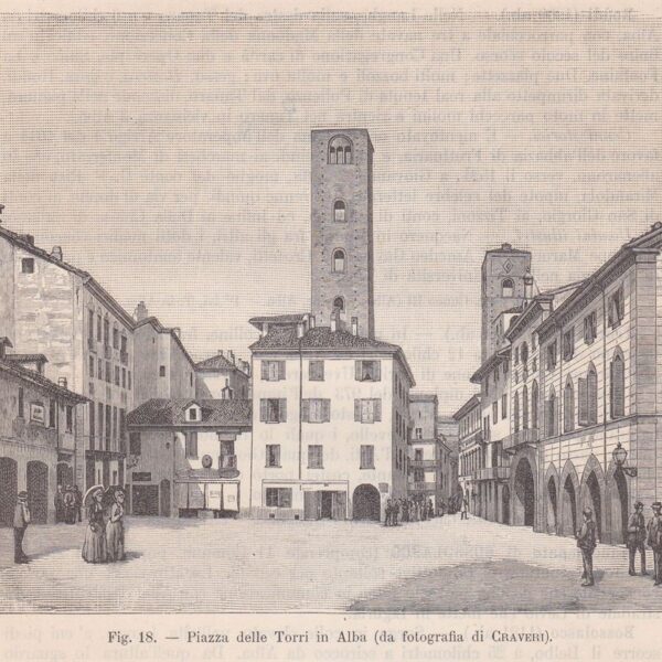 Alba, Piazza delle Torri, 1890