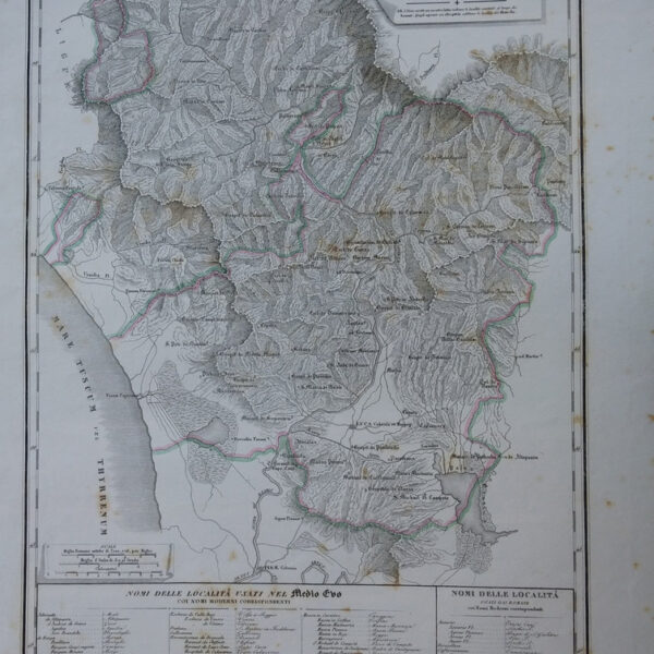 Carta del Ducato di Lucca, 1842