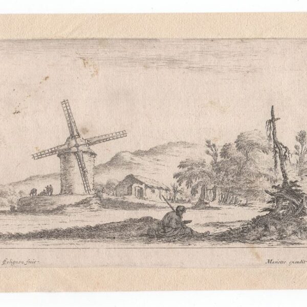 Stefano Della Bella, Paesaggio con Mulino