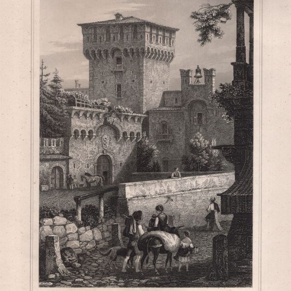Somma Lombardo, Ingresso del Castello Visconti, 1860