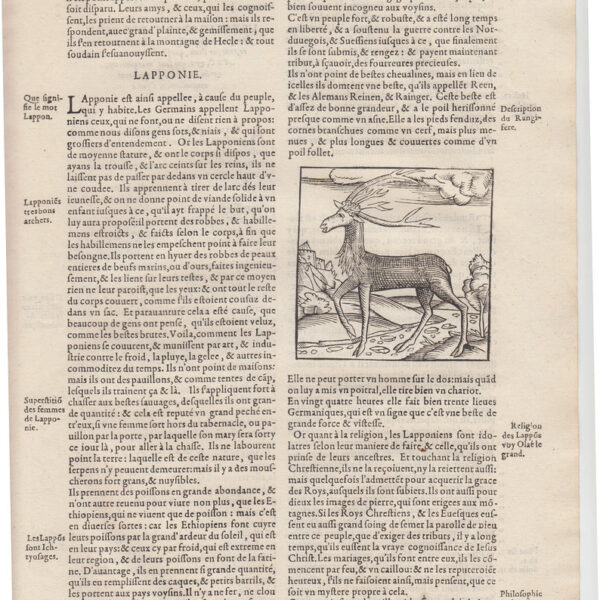 1575 Cosmografia Universale, Renne, Lapponia