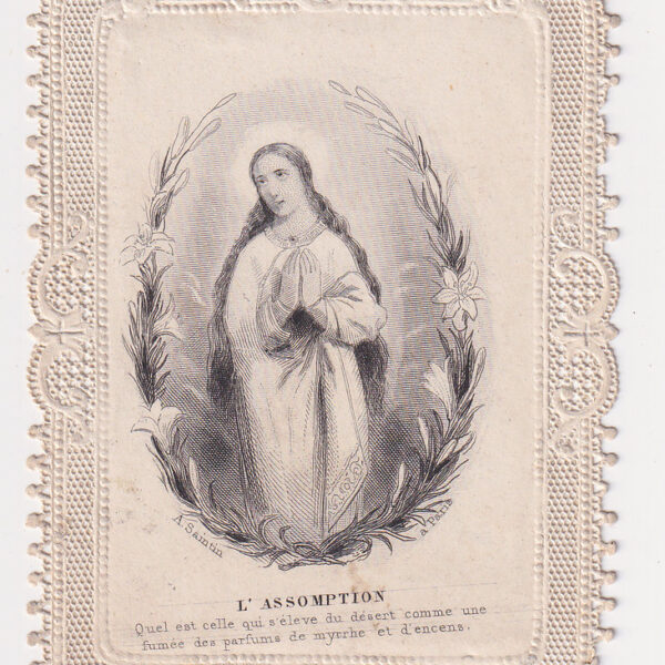 Santino antico, Madonna Assunta, XIX sec.