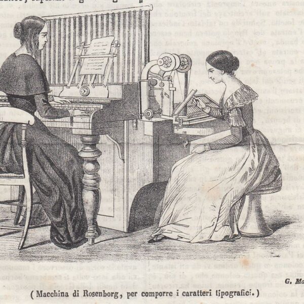 Macchina per comporre i caratteri, 1842