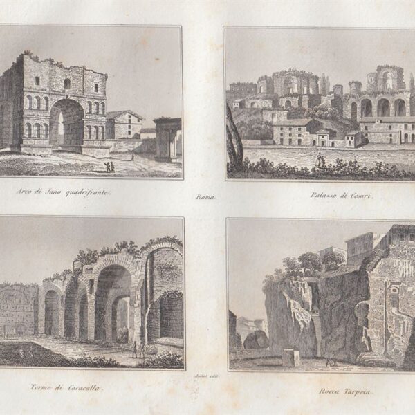 Roma, Quattro vedute, 1834