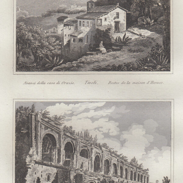 Tivoli, Casa di Orazio e Villa Mecenata, 1834