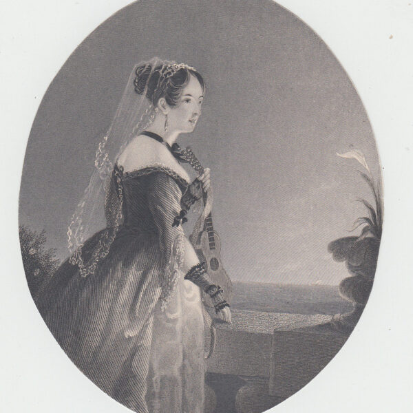 Dama con chitarra, 1850