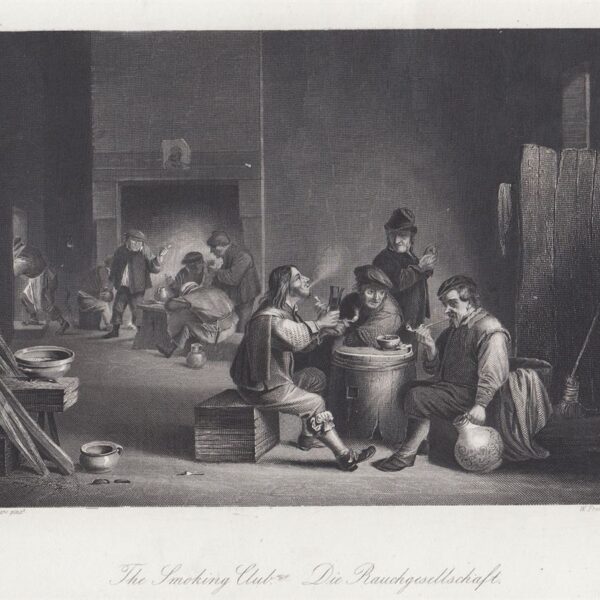 Il club del fumo, D.Tenier, 1850