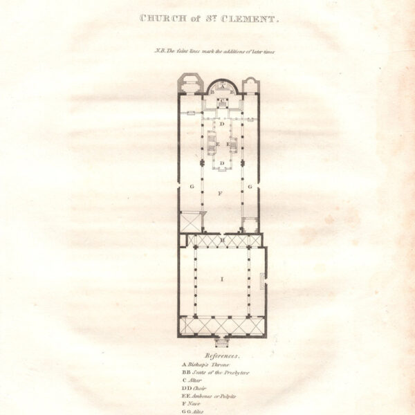 Roma, Pianta della Chiesa di San Clemente, 1813